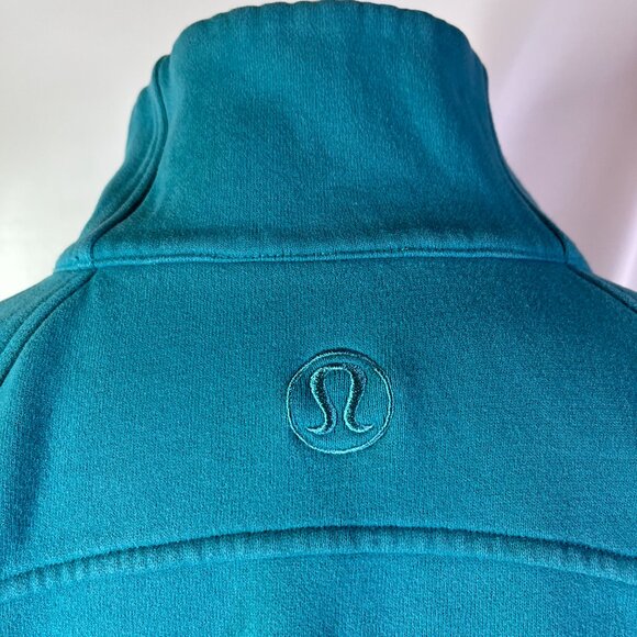 Lululemon M/L Scuba Oversized Funnel Neck Half-Zip Oceanic Blue *Flaw - Picture 9 of 14